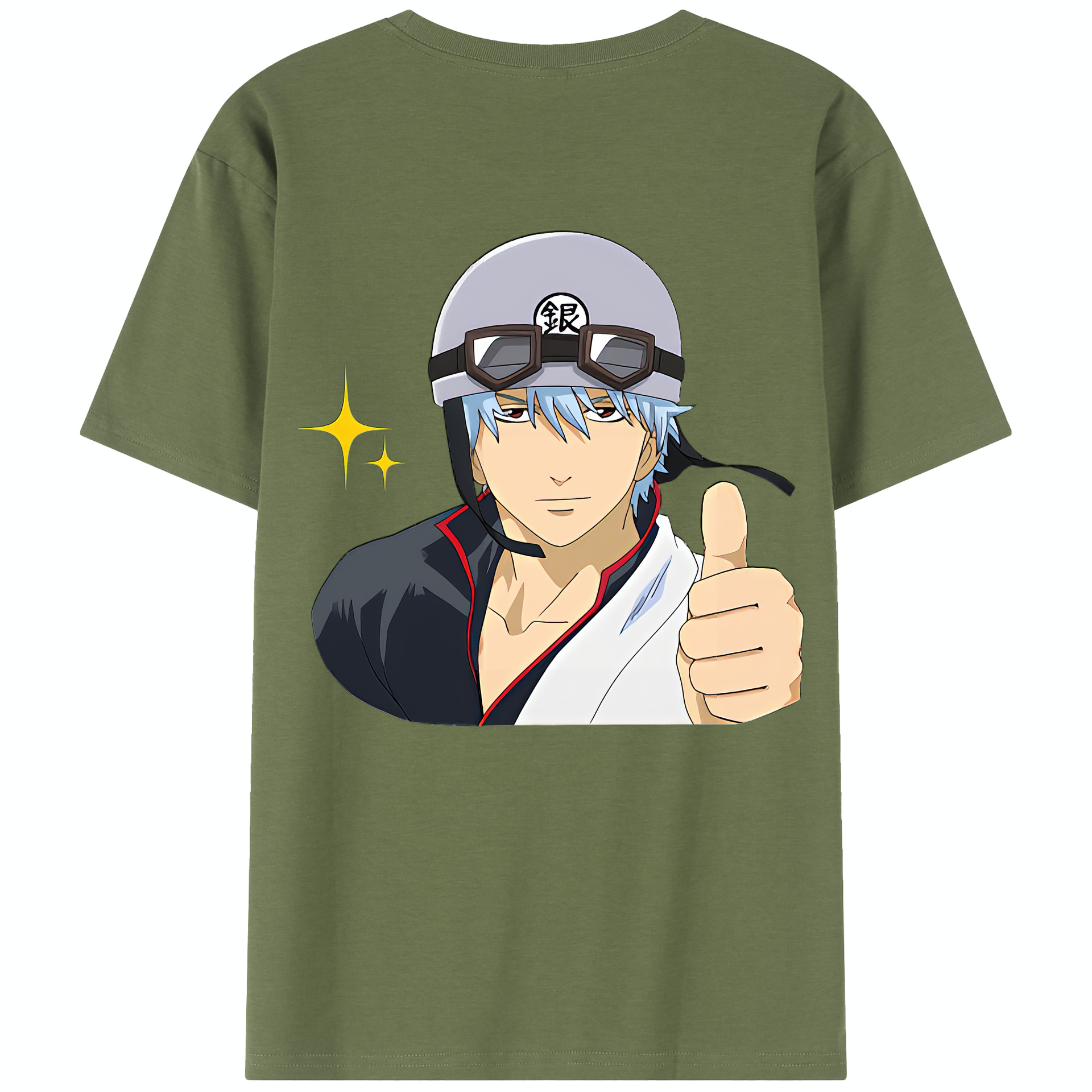 （画像用） ぎんたま 坂田銀時（さかたぎんとき） 神楽 志村新八（しむら しんぱち） GINTAMA Sakata Gintoki Kagura Shimura Shinpachi 綿100％半袖Tシャツ（背面プリント）